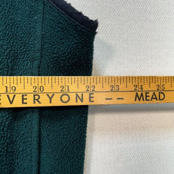 Woolrich Men's Fleece Cardigan Vest Full Zip Size L Green Outdoorwear Sleeveless - Picture 8 of 10